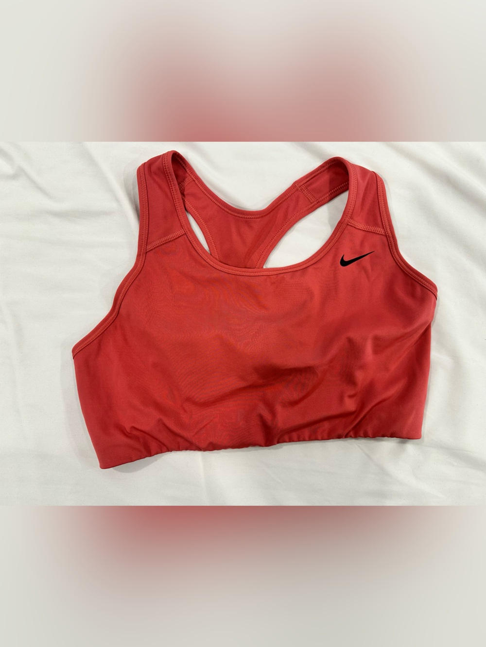 Nike Women’s Red One-Piece Swim Suit with Black Swoosh